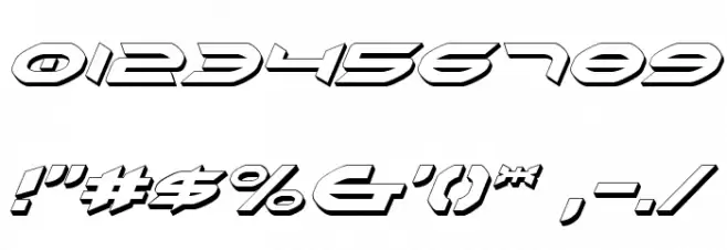 Omni Girl 3D Italic Font OTHER CHARS