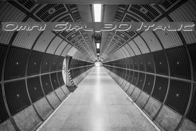 Omni Girl 3D Italic Font examples