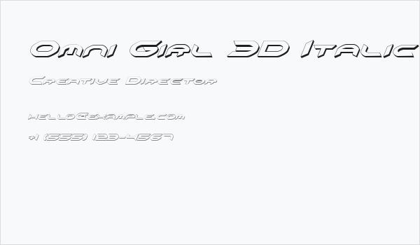 Omni Girl 3D Italic Business Card