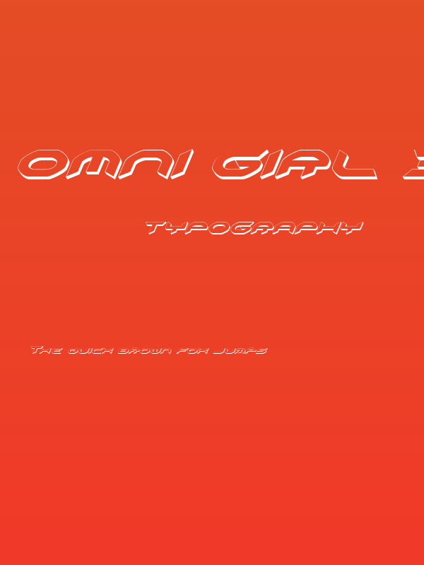 Omni Girl 3D Italic Poster