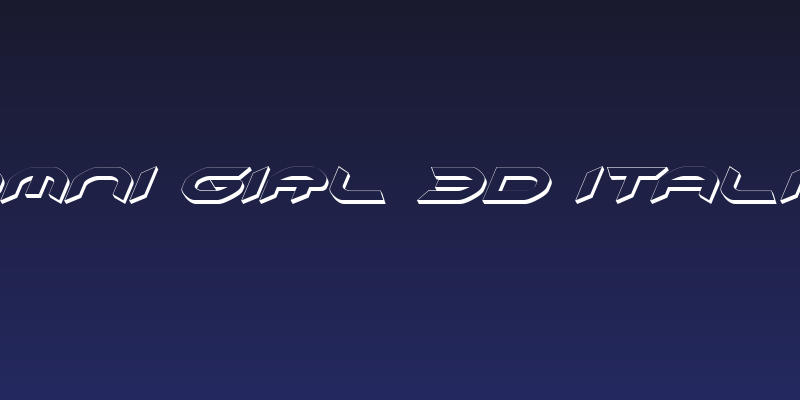 Omni Girl 3D Italic Social Header