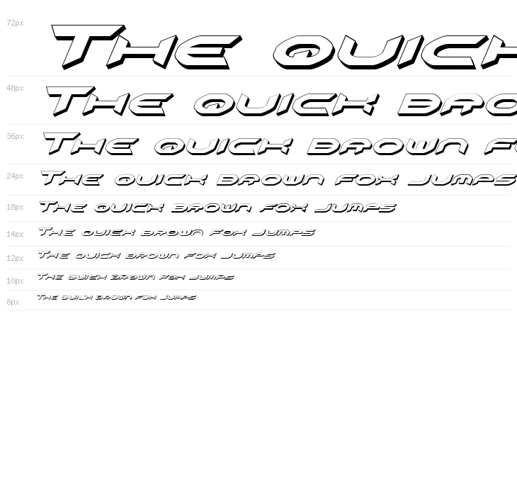 Omni Girl 3D Italic Waterfall