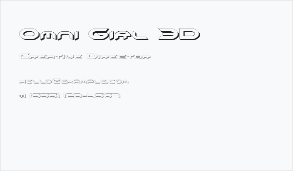 Omni Girl 3D Business Card