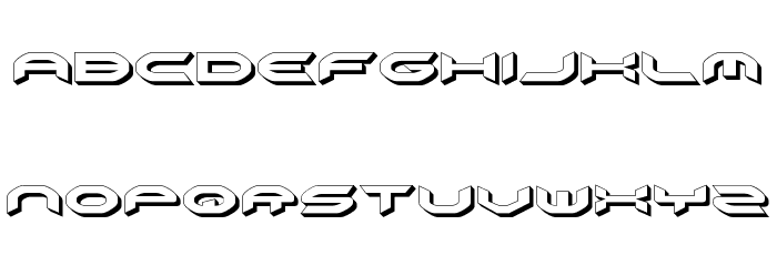 Omni Girl 3D Font LOWERCASE