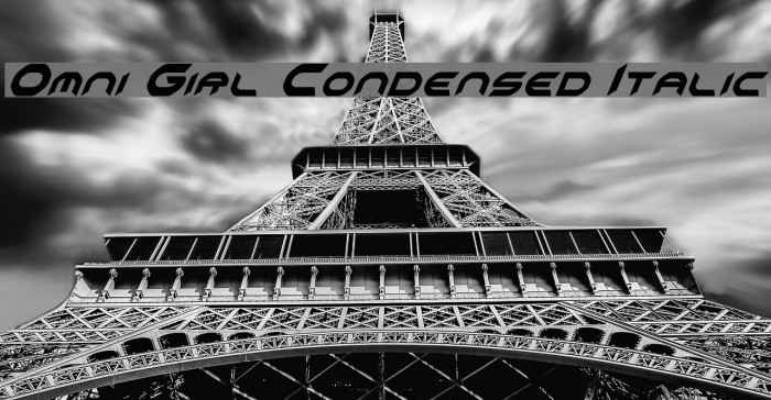 Omni Girl Condensed Italic Example 1