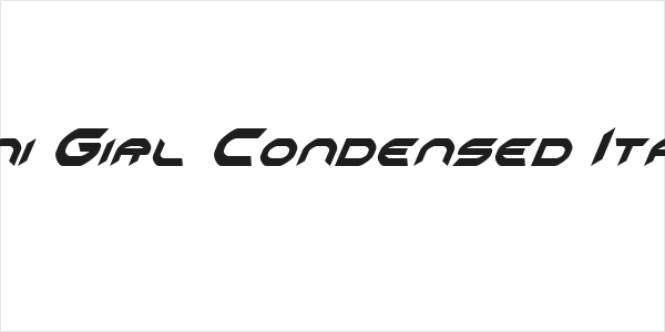 Omni Girl Condensed Italic Logo