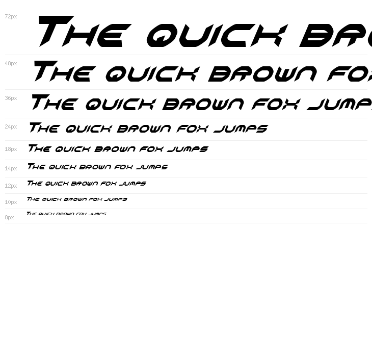 Omni Girl Condensed Italic Waterfall