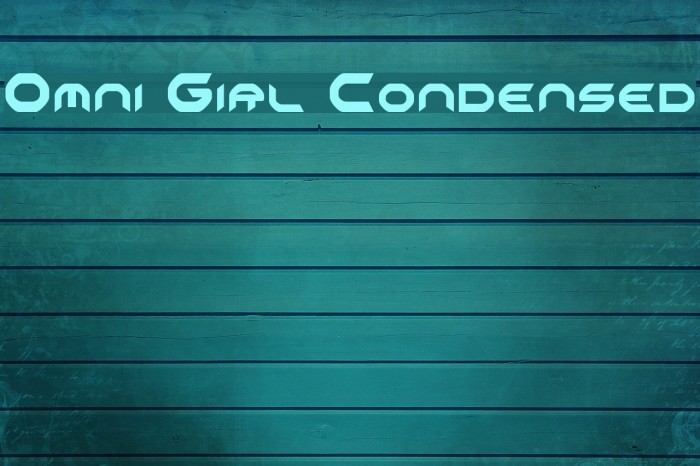Omni Girl Condensed Font examples