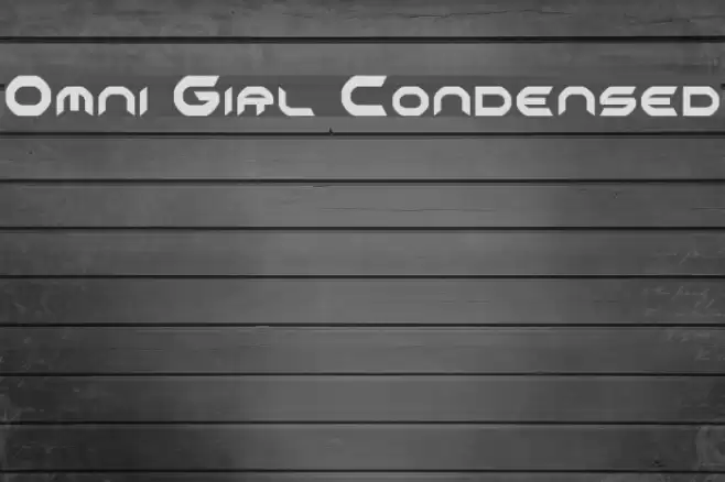 Omni Girl Condensed Шрифта examples