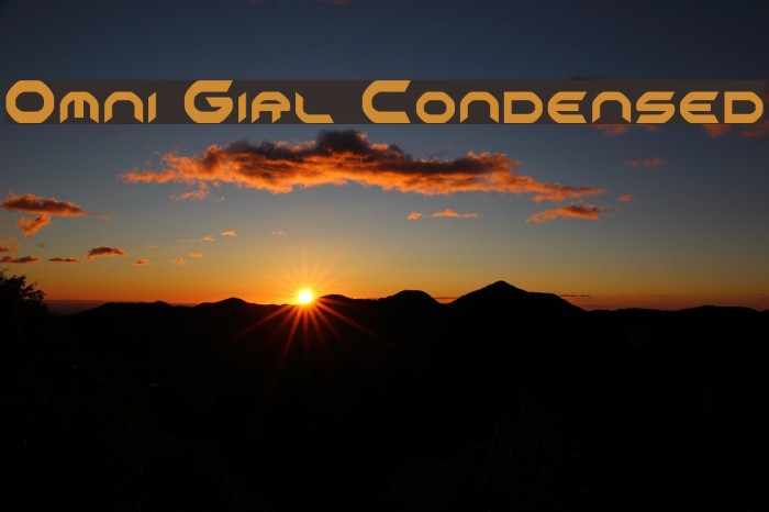 Omni Girl Condensed Font examples