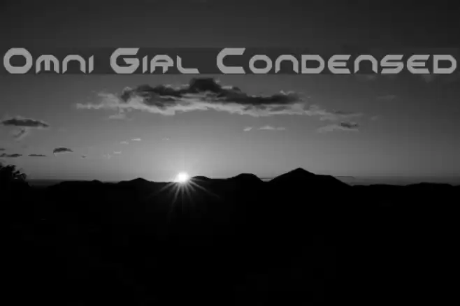 Omni Girl Condensed Шрифта examples