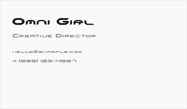 Omni Girl Business Card