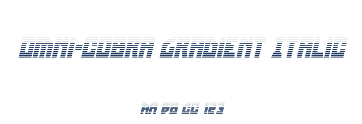 Omni-cobra Gradient Italic Font Preview