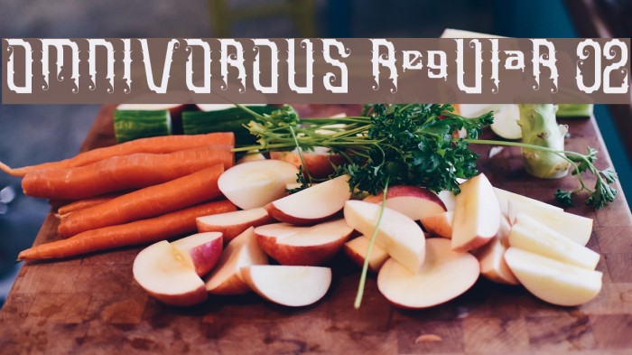 Omnivorous Regular 02 Font examples