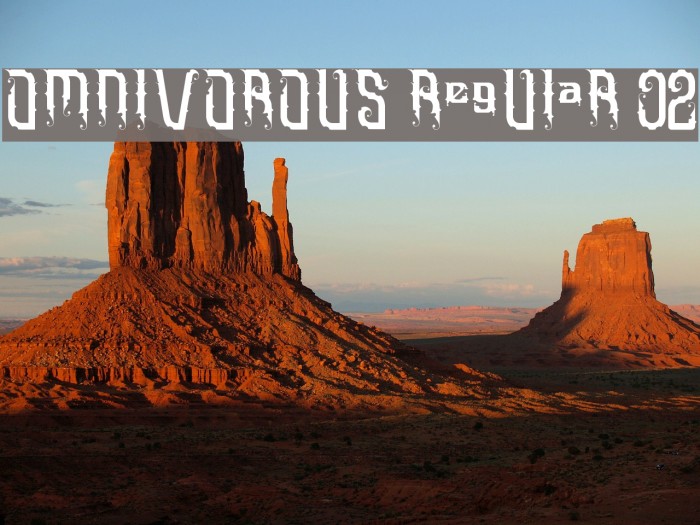 Omnivorous Regular 02 Font examples
