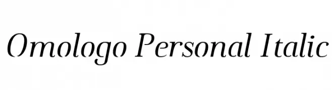 Omologo Personal Italic  Descarca Fonturi Gratis