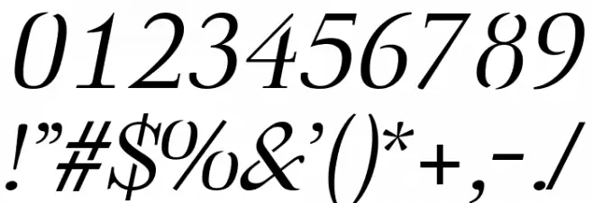 Omologo Personal Italic Font OTHER CHARS