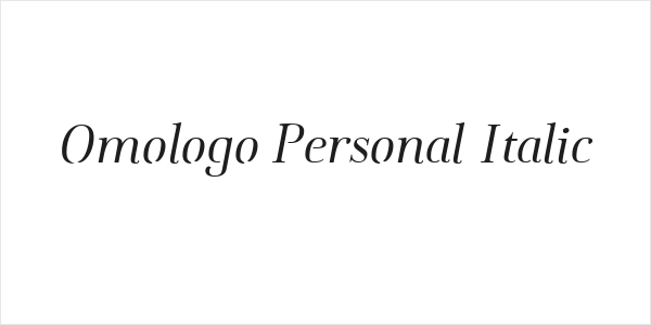 Omologo Personal Italic Logo