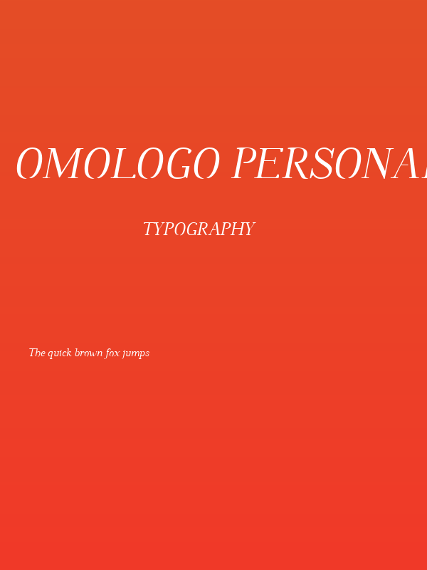 Omologo Personal Italic Poster