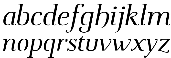 Omologo Personal Italic Font LOWERCASE