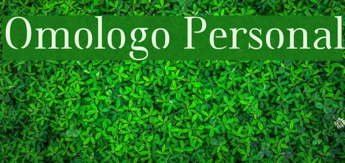 Omologo Personal Font examples