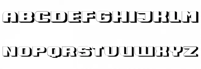 Omsk 3D Regular Schriftart Groß