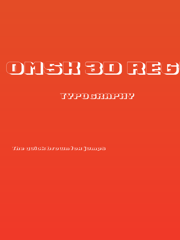 Omsk 3D Regular Poster