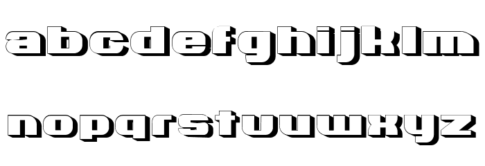 Omsk 3D Regular Font LOWERCASE
