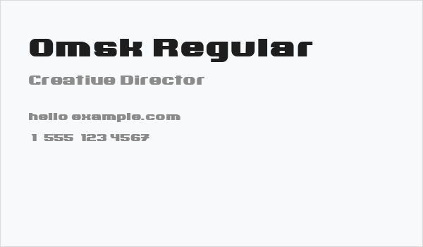 Omsk Regular Business Card