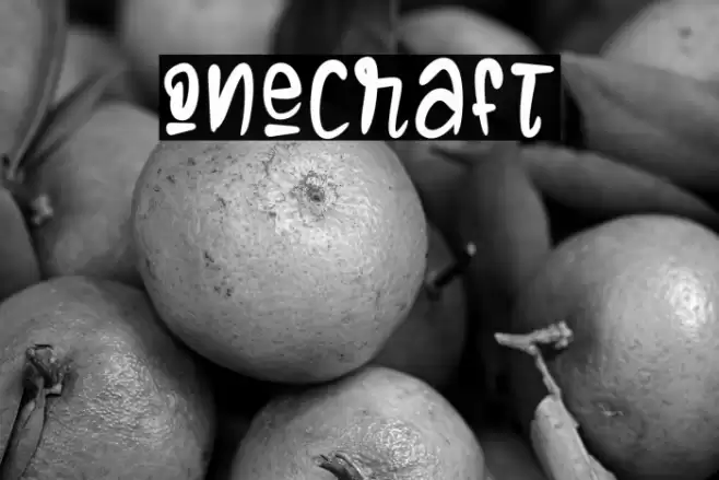 ONECRAFT Font examples