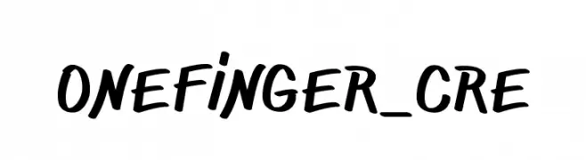 ONEFINGER_CRE  تنزيل الخطوط