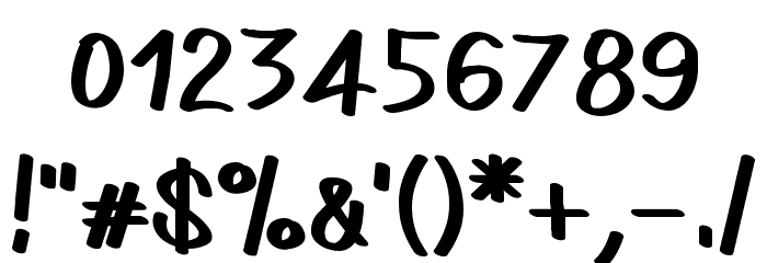 ONEFINGER_CRE Font OTHER CHARS