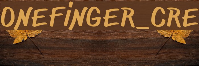 ONEFINGER_CRE Font examples
