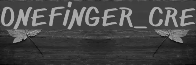 ONEFINGER_CRE Font examples