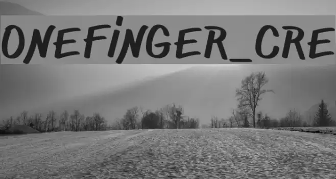 ONEFINGER_CRE Font examples