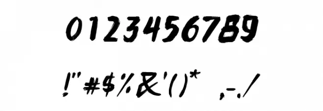 ONIGASHIMA Demo Version Font OTHER CHARS