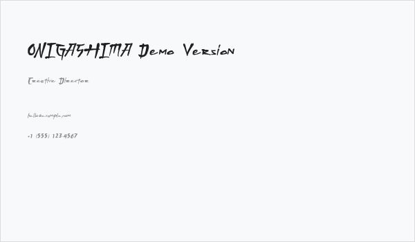 ONIGASHIMA Demo Version Business Card