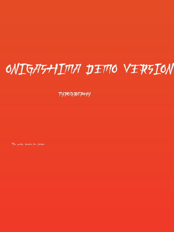 ONIGASHIMA Demo Version Poster