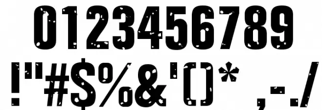 ONKELZ 2014 Font OTHER CHARS