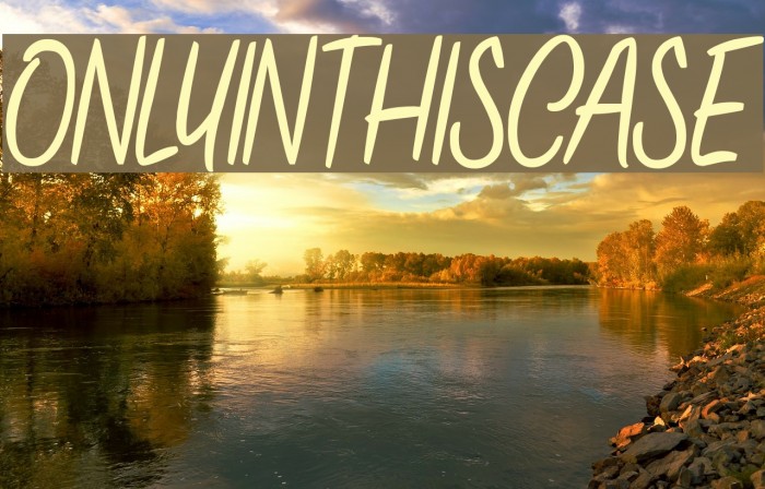 ONLYINTHISCASE Font examples