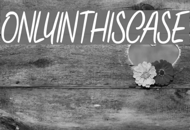 ONLYINTHISCASE Font examples