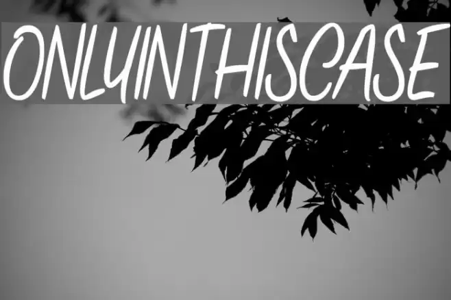 ONLYINTHISCASE Font examples