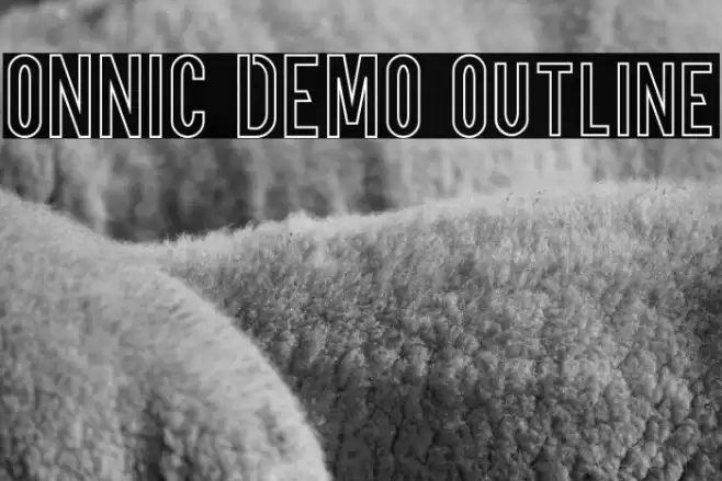 ONNIC DEMO Outline Font examples