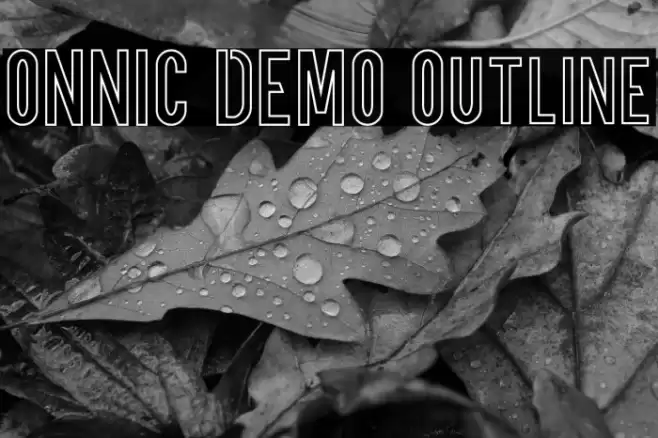 ONNIC DEMO Outline Font examples