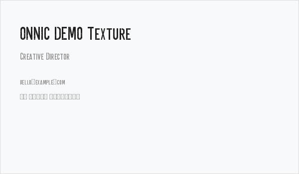 ONNIC DEMO Texture Business Card