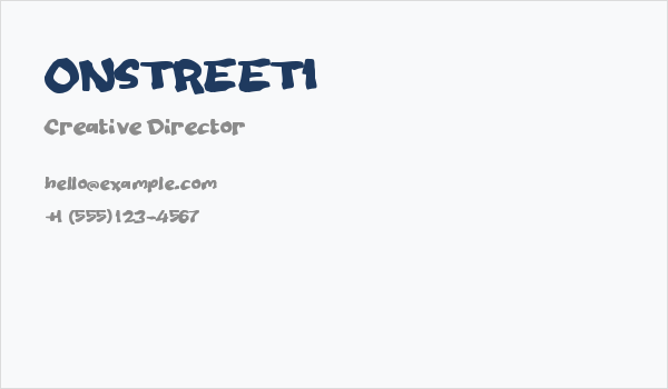 ONSTREET1 Business Card