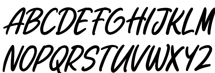 On My Way Font UPPERCASE