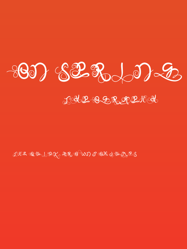 On Spring Monogram Poster