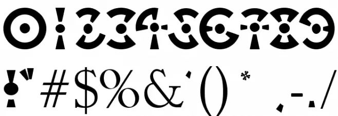 On Target Font OTHER CHARS