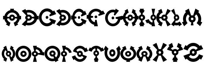 On Target Font LOWERCASE